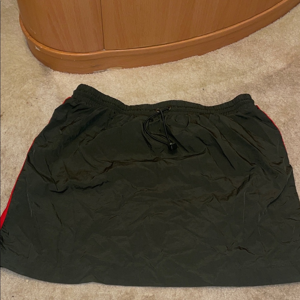 Wild Fable Black Skater Skirt with Red Accents